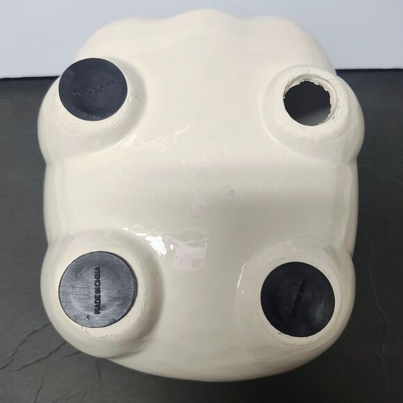 Piggy Bank Kitschy Cute Floral Big Eyed and slightly angry little Pink Pig - Picture 6 of 11